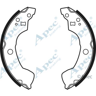 APEC BRAKING Bremžu loku komplekts SHU664